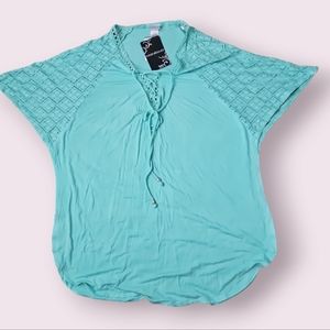 Small Teal Blue Beach Coverup NWT